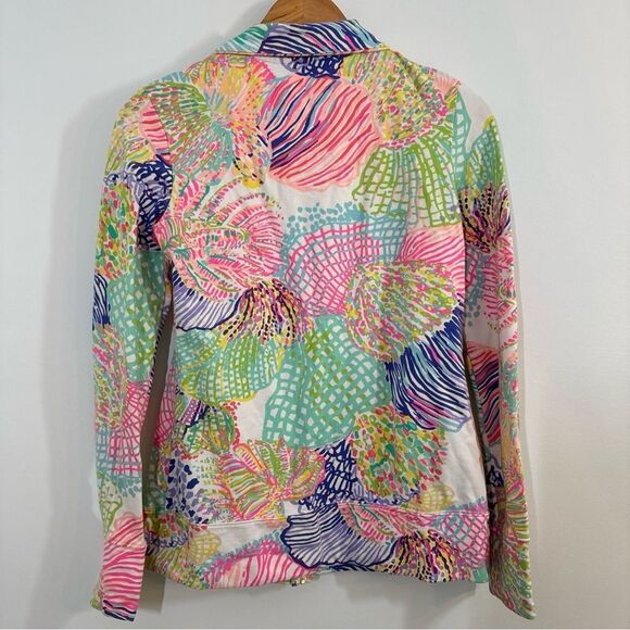 LILLY PULITZER Leona Jacket Size XS Colorful Preppy Spring Vacation Cotton - Picture 3 of 10